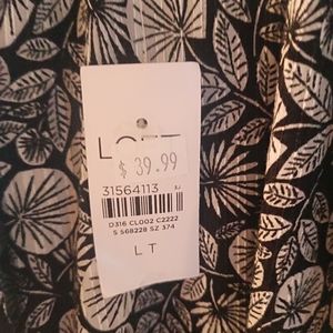 Loft maxi dress, black and white pattern, size LT